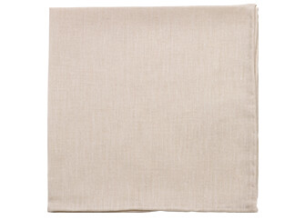 Ecru Chambray Cotton and Linen Pocket Square