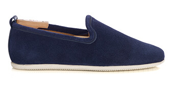 Navy suede slipper - BAMBRA
