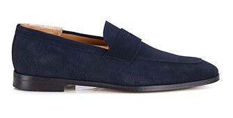 Men’s Loafer - Navy Suede - CANNERO