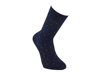 Patterned cotton socks - Navy and grey