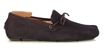 Men’s Charcoal Suede Loafers - FLAGAMI II