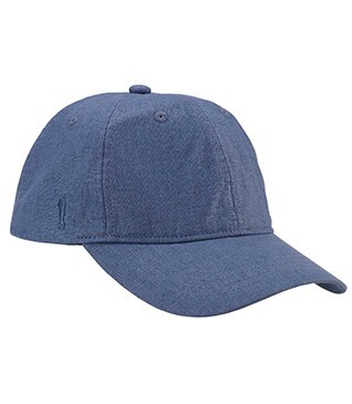 Men's Steel Blue Linen baseball cap - BRADWELL II