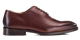 Men's chocolate patina oxford shoe - BARTER PATIN