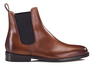 Men's chestnut patina Chelsea boot - FLAGER CLASSIC GOMME