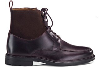 Men's chocolate pull-up derby boot - HUDSON HIGH II GOMME COUNTRY