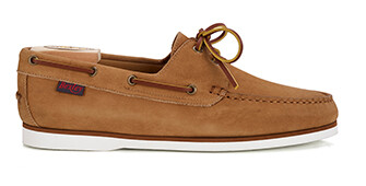 Men’s Camel Nubuck Boat Shoes - TRAWLER