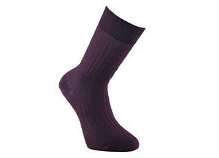 Men's Burgundy Cotton Dress Socks