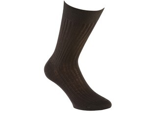 Men's Brown Cotton Dress Socks