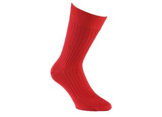 Men's Red Cotton Dress Socks