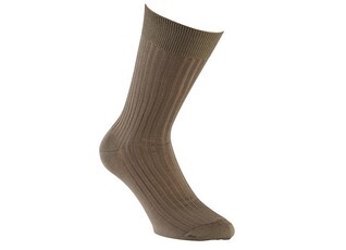 Men's Taupe Cotton Dress Socks