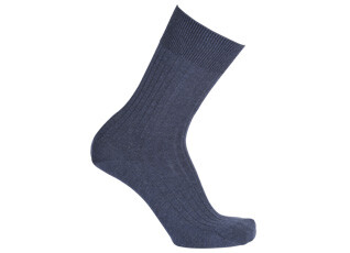 Men's Blue Melange Mercerised Cotton Socks