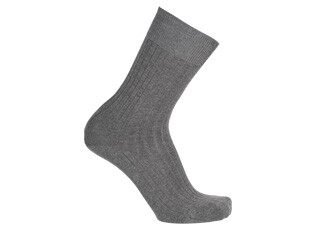 Men's Middle Grey Melange Mercerised Cotton Socks