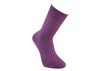 Ribbed lisle thread socks - Heathered parma