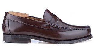 Chocolate Men's penny loafers - YALE