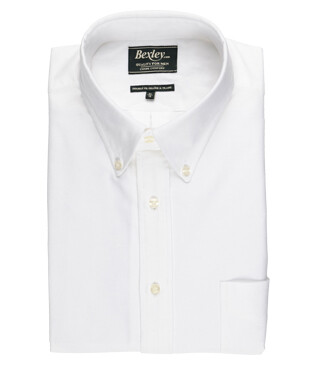 White Oxford shirt with Chest pocket - American Collar - HAROLD