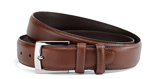 Chestnut Luxury Belt for men - WESTGATE SILVER