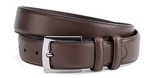 Chocolate Luxury Belt for men - WESTGATE SILVER