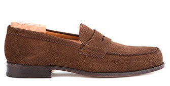 Havana Suede Men's penny loafers - WEMBLEY CLASSIC