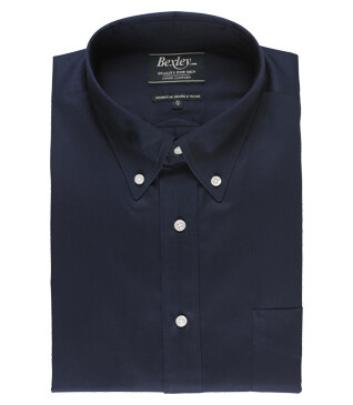 Navy shirt with pocket - Button down collar - ANDERSON