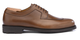 Brown Cognac Derby Shoes - Rubber outsole - KENT GOMME COUNTRY