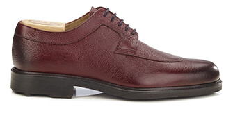 Textured Bordeaux Derby Shoes - Rubber outsole - KENT GOMME COUNTRY
