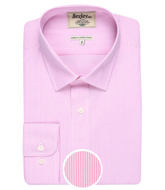 Shirt with thin Pink stripes - GASPARD