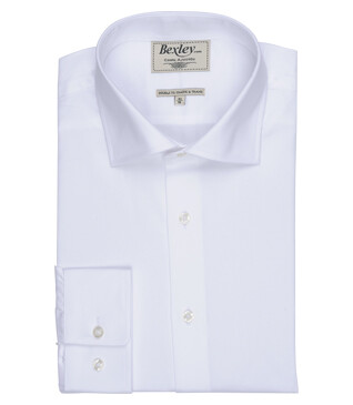White two ply Twill Cotton shirt - GIORGIO