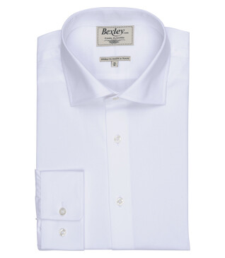 White two ply Twill Cotton shirt  - GIORGIO