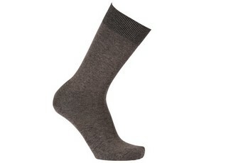 Mercerised Cotton Socks Without Ribbing Chocolate Melange