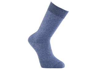Men's Dark Blue Melange Mercerised Cotton Socks