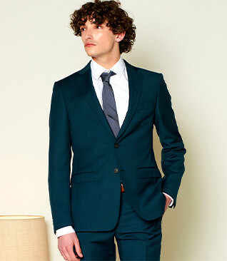Men's Bottle Green Suit Jacket - LAZARE