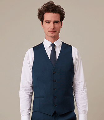 Men's Bottle Green Suit Waistcoat - LAZARE