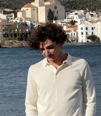 Men’s Dress Knit Pullover Ecru - Polo Collar - BRAIDEN ML