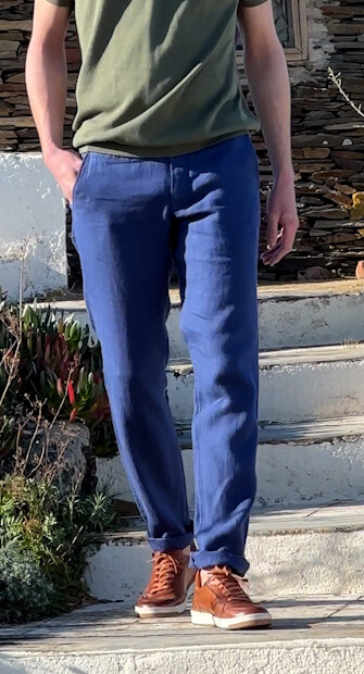 Men's chino trousers Indigo Blue - KYLSON