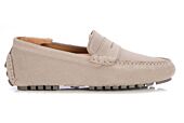 Men's Greige Suede Driving shoes - FERGUSON