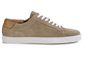 Dark Beige Suede Men's leather Trainers - INGLEWOOD