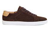 Men's chocolate suede sneaker with white sole - INGLEWOOD