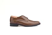 Chestnut Derby Shoes - Leather outsole with rubber pad - PHILIP II PATIN