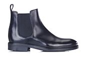 Black Leather Chelsea Boots - FANGLER GOMME CITY