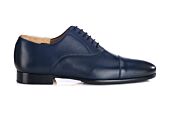 Navy Oxford shoes - Leather outsole & rubber pad - LENNOX PATIN