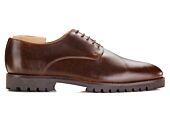 Chocolate Derby Shoes - Rubber outsole - BUSHEY GOMME