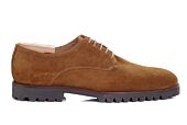 Hazelnut Suede Derby Shoes - Rubber outsole - BUSHEY GOMME