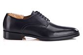 Men’s black leather derby shoes - MIDFORD PATIN
