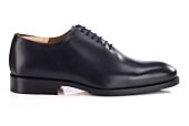 Men’s black hand-patinated calf leather Oxford shoes - BARTER PATIN