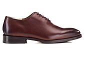 Men's chocolate patina oxford shoe - BARTER PATIN