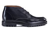 Men's 3-eyelet black leather derby boot - HUDFORD GOMME