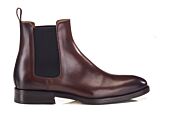 Men's patina leather elastic ankle boot - BARHIGH PATIN