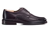 Men's chocolate grained leather derby - HUTTON GOMME