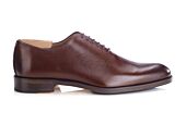 Chocolate Grained Leather Oxford shoes - PETER PATIN