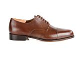 Grained Chestnut Derby Shoes - Leather outsole - MAYFAIR CLASSIC